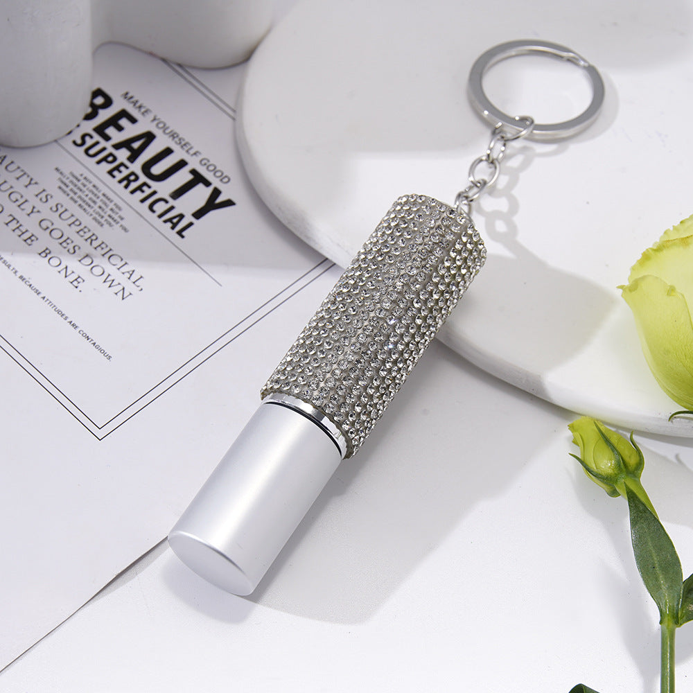 Wholesale Mini 5ml Rhinestone Perfume Bottle Portable Multifunctional Keychain